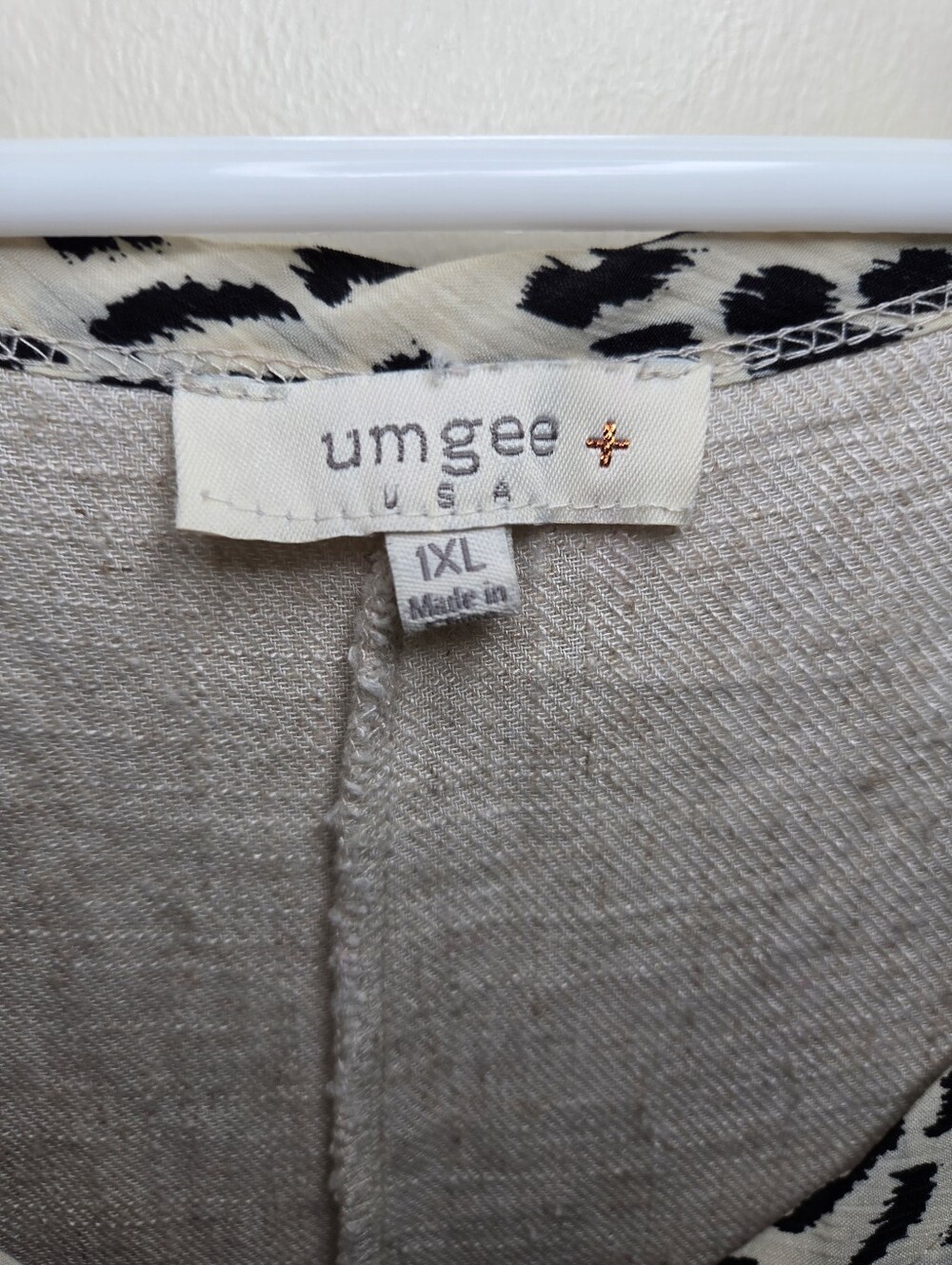 Women's Umgee Linen Blend Top Sz 1XL - Picture 5 of 5